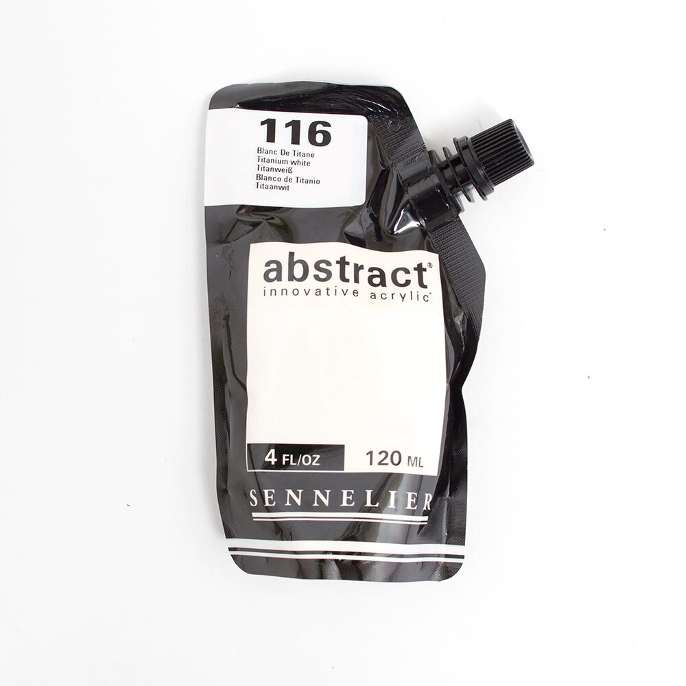 Abstract, Acrylic, Art & School, 120ml, Satin, 242861, Titanium White